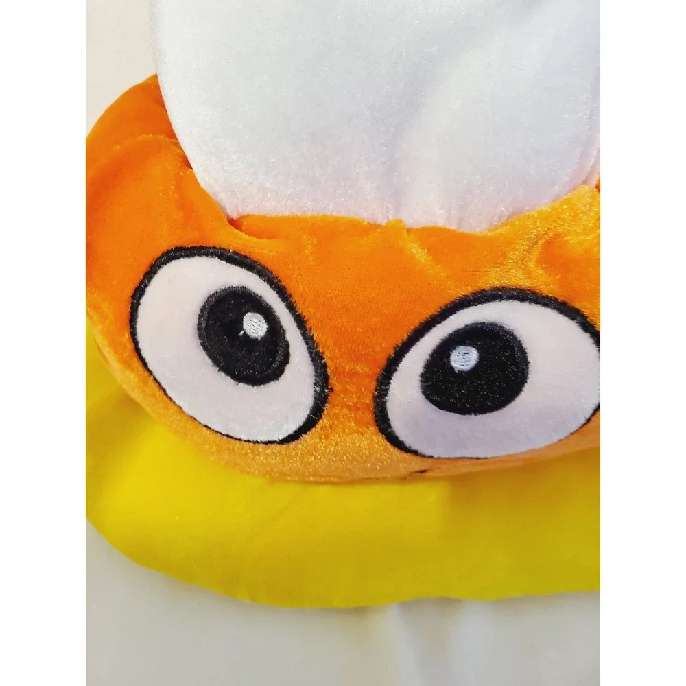 Six Flags Candy Corn Plush Hat Halloween Costume Accessory Orange Yellow White